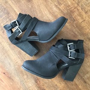 Black ankle booties